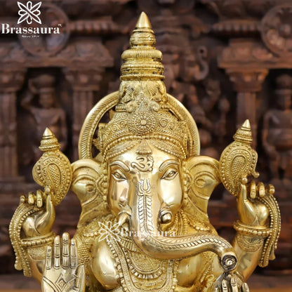Brass Ganesha Weight 22.4 Kg & Height 20 Inch