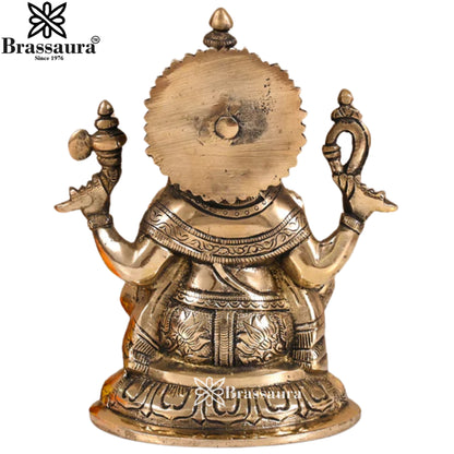 Brass Ganesha Statue Weight 2 Kg & Height 7 Inch