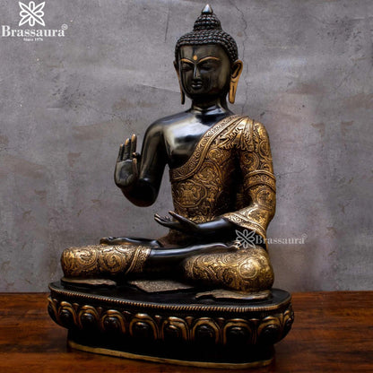 Brass Blessing Multicolored Buddha Weight 23 kg & Height 22.5 Inch