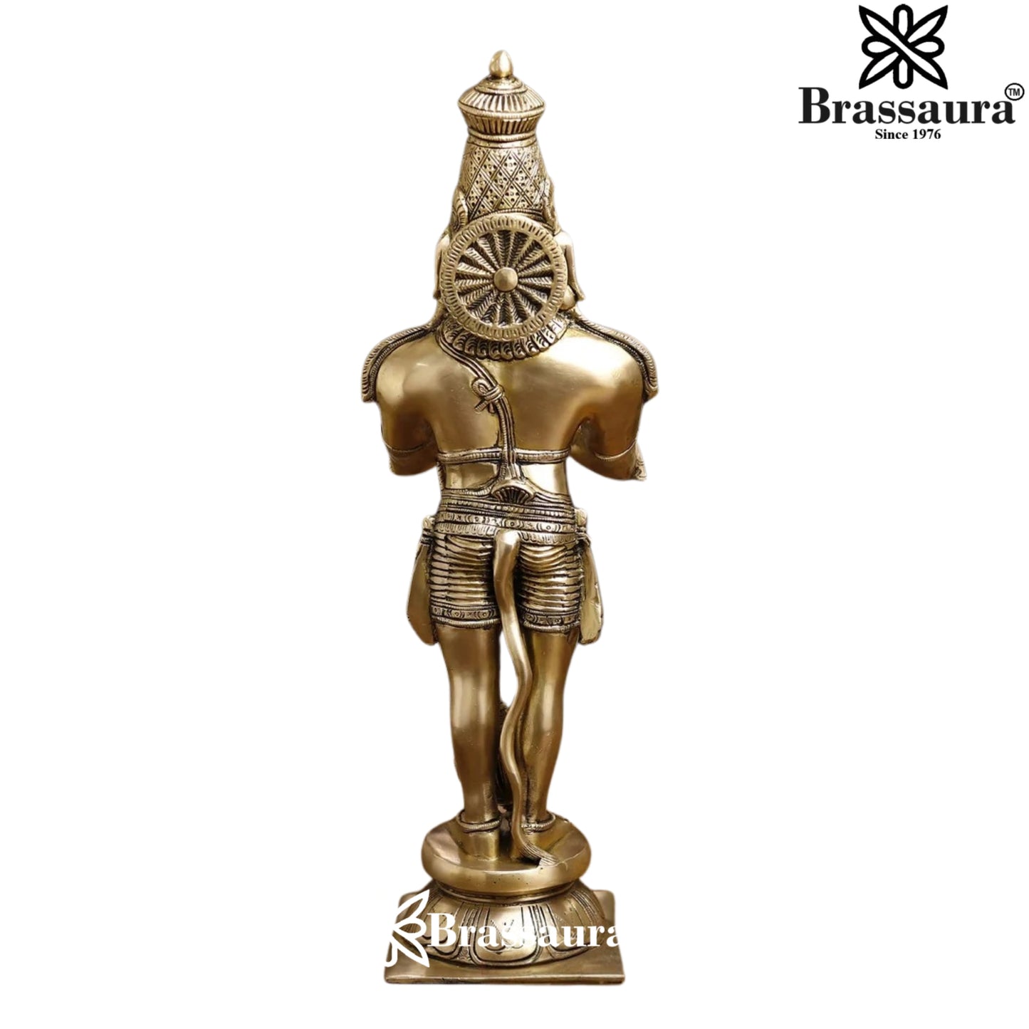 Brassaura™ Brass Sankat Mochan Hanuman Murti – Height 21.5 Inches & Weight 8.92 Kgs| Spiritual Gifting