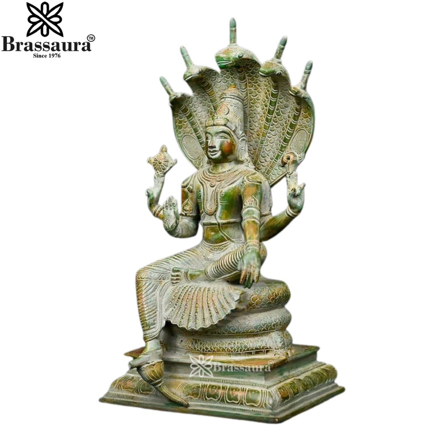 Brass Vishnu Statue Weight 37 Kg And Height 28 Inch