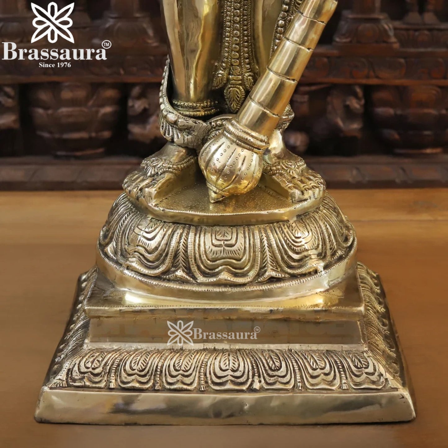 Brass Super fine Vishnu Statue Weight 32.8 Kg And Height 41.5 Inch