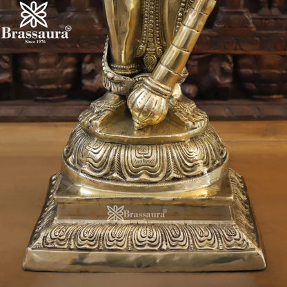 Brass Super fine Vishnu Statue Weight 32.8 Kg And Height 41.5 Inch