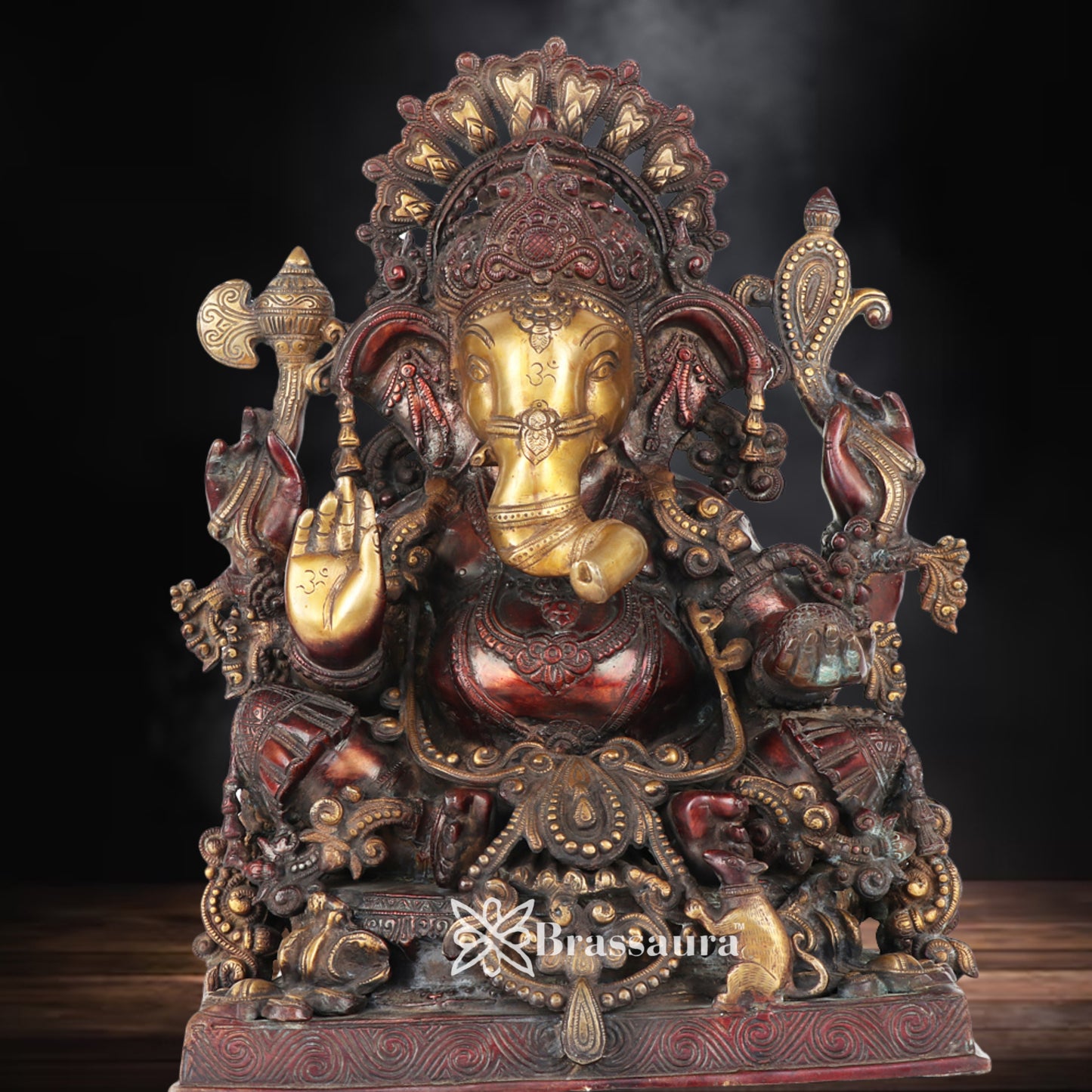 Brass Vintage Ganesha Weight 25 Kg & Height 19 Inch