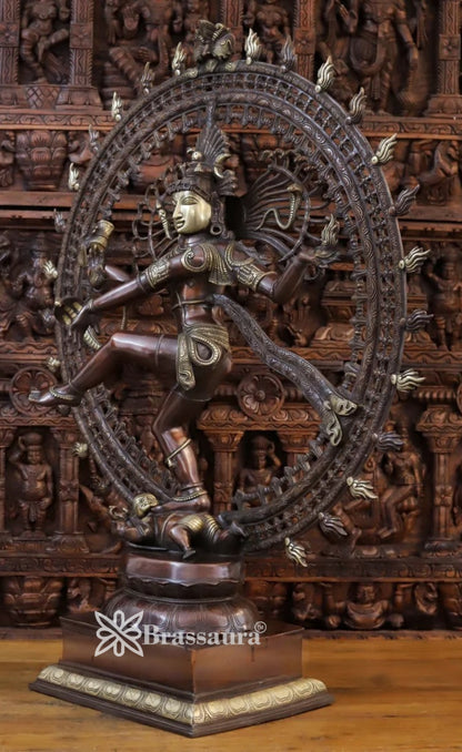 Brass Dancing Natraj Statue Weight 58 Kg And Height 47.5 Inch