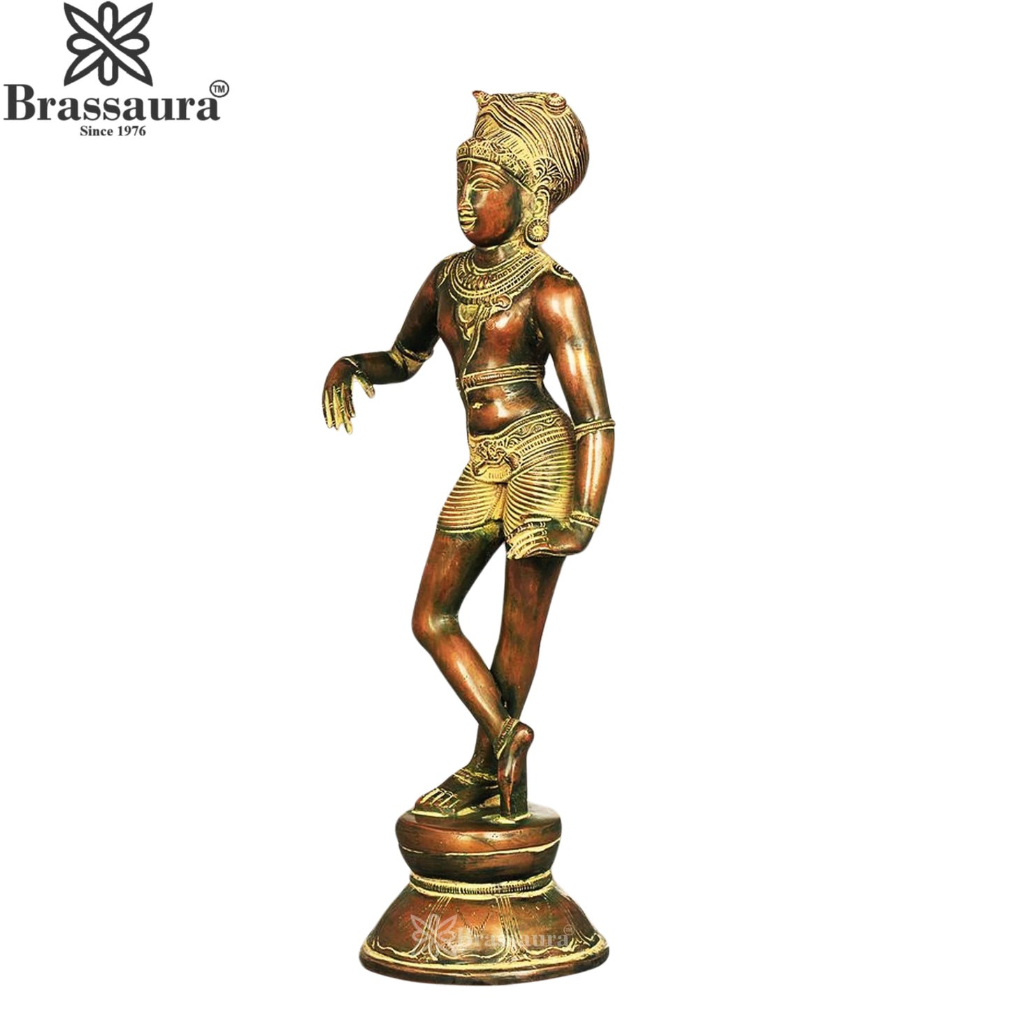 Brass Lord Katyavalambita Shiva Statue Weight 2.46 Kg And Height 11 Inch