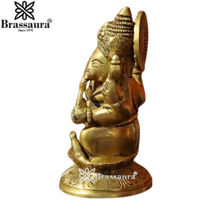 Brass Ganesha Statue Weight .39 Kg And Height 3.9 Inch