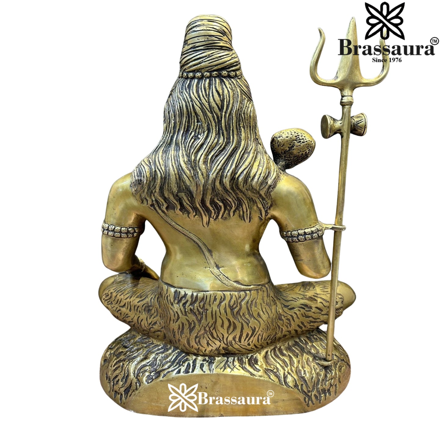 Brassaura™ Decorative Brass Shiva Statue – Height 23 Inches & Weight 17.5 Kgs | Spiritual Idol for Home Décor