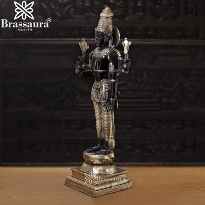 Brass Vishnu Statue Weight 27.03 Kg And Height 37 Inch