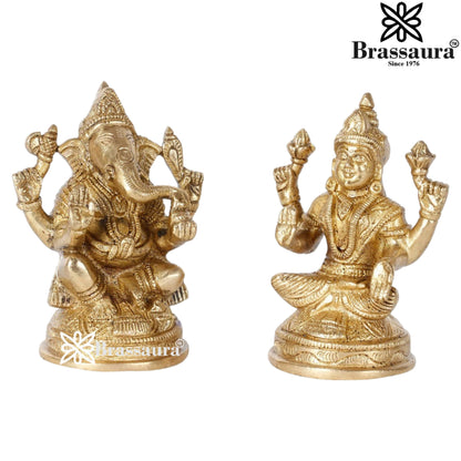 Brass Classic Lakshmi Ganesh Weight 1.5 kg & Height 4 Inch