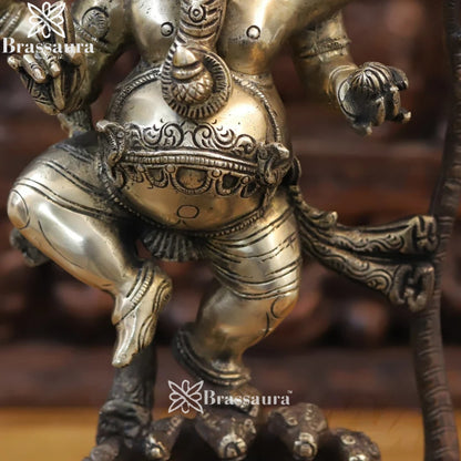Brass Dancing Ganesha Weight 9 Kg & Height 19 Inch