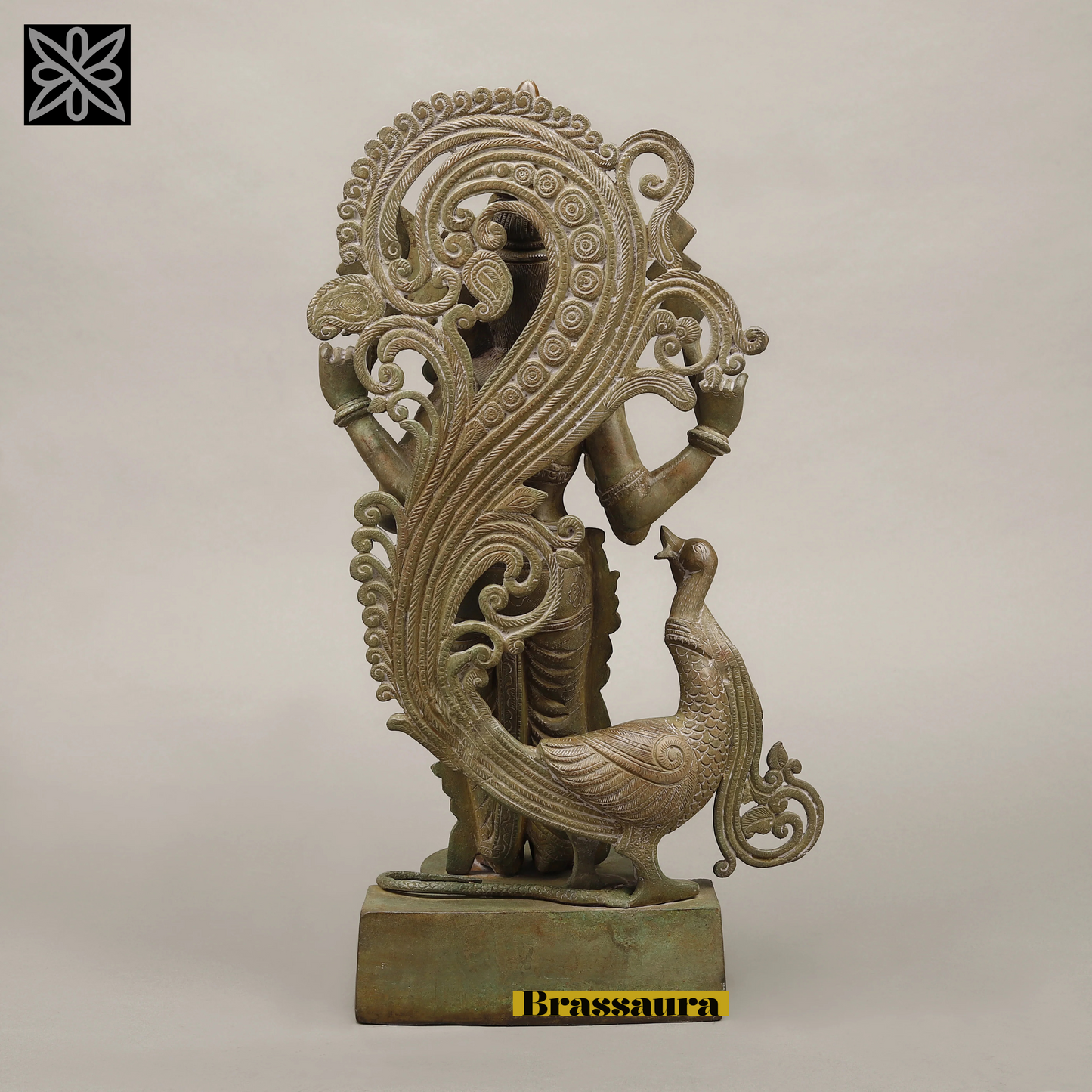 Brassaura™ Kartikeya Murugan Statue – 20 Inches Height, 13.39 Kgs – Exquisite Brass Idol