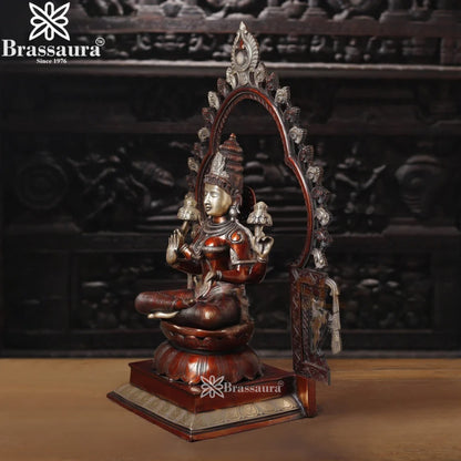 Brass Lakshmi Murti Weight 31.37 Kg And Height 32.5 Inch