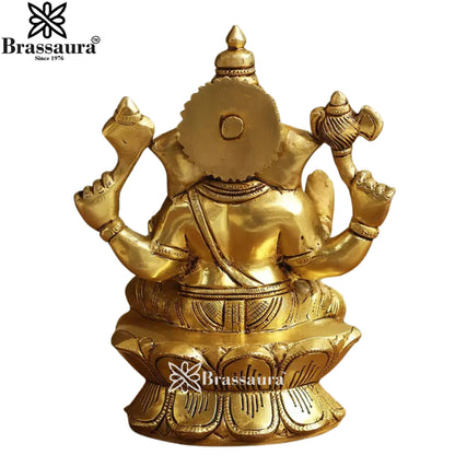 Brass Ganesha Statue Weight 2 Kg And Height 8 Inch