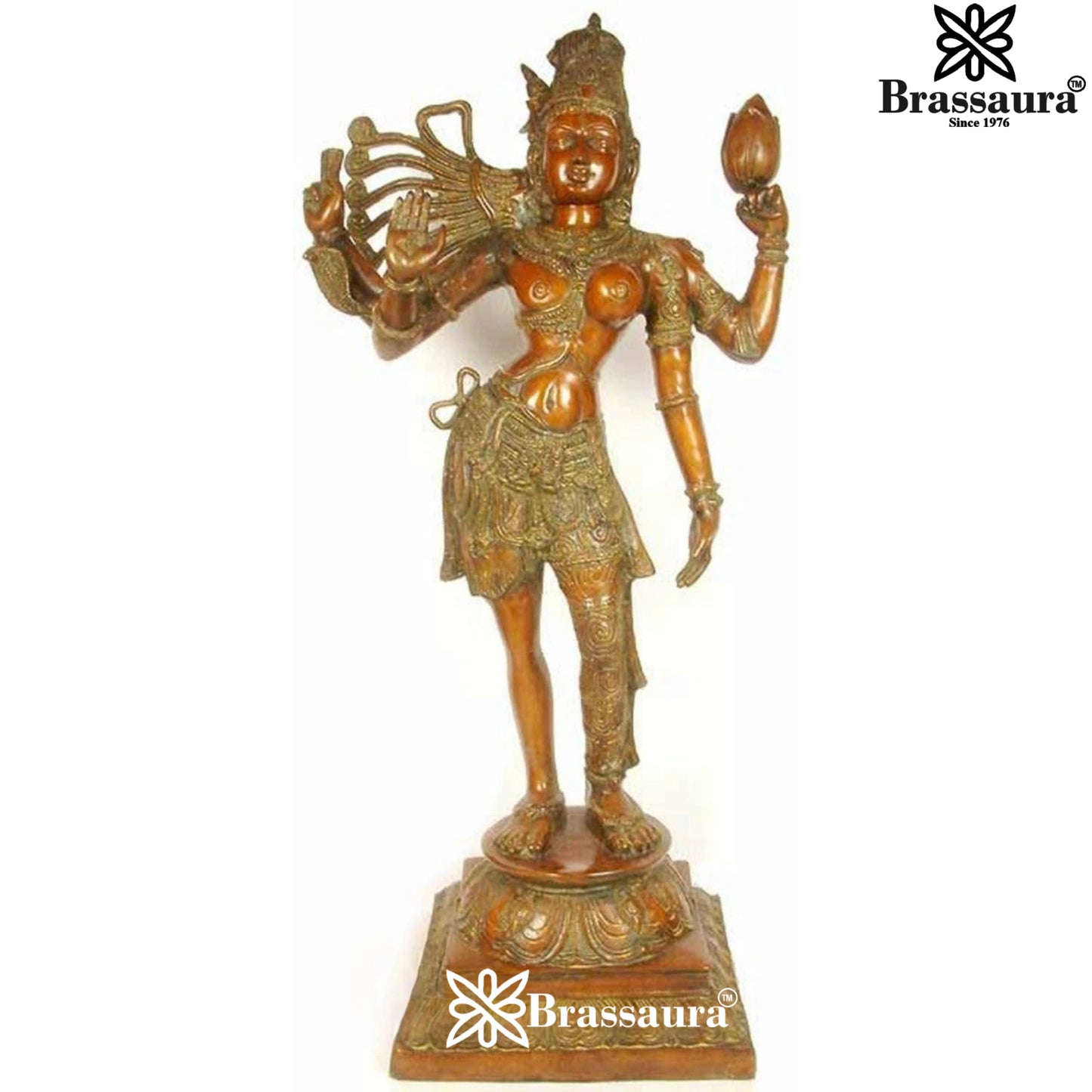 Brass Artistic Aardhnareshwar Statue Weight 26 kg & Height 40 Inch