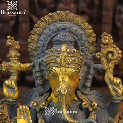Brass Jewellery Ganesha Weight 12.9 Kg & Height 16 Inch