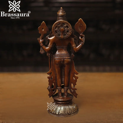 Brass Vishnu Statue Weight 3.38 Kg And Height 12.5 Inch