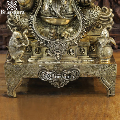 Brass Jewellery Ganesha Weight 60.5 Kg & Height 35 Inch