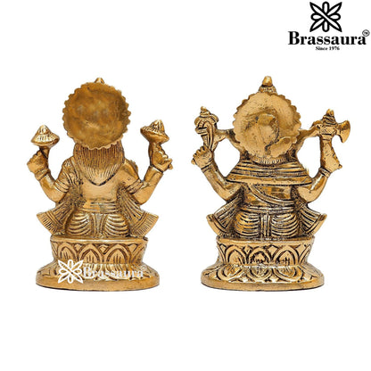 Brass Artistic Lakshmi Ganesh Weight 2.2 Kg & Height 5 Inch