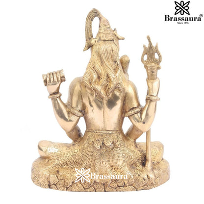 Brassaura™ Devotional Brass Lord Shiva Statue – Height 9 Inches & Weight 2.8 Kgs