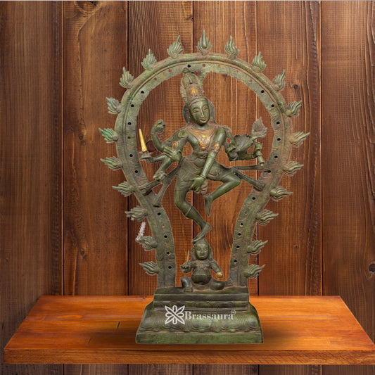 Brass Dancing Natraj Statue Weight 10.5 Kg And Height 24.5 Inch