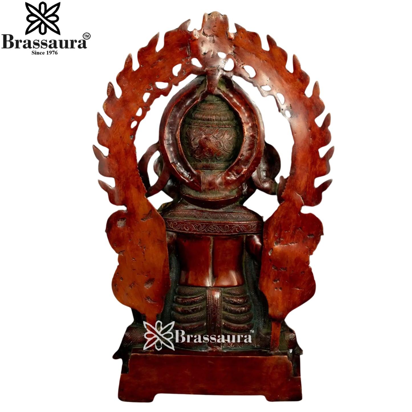 Brass Ring Ganesha Statue Weight 20.6 Kg & Height 21 Inch