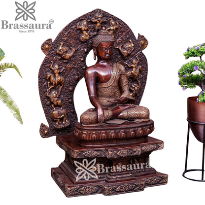 Brass Setting Buddha Weight 69 kg & Height 34 Inch