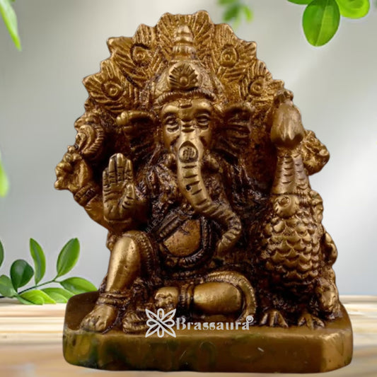 Brass Ganesha Statue Weight .207 Kg And Height 3 Inch
