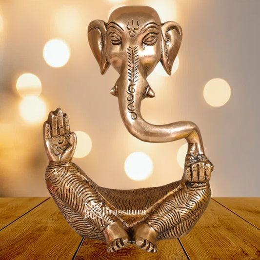 Brass Modern Ganesha Statue Weight 1 Kg & Height 6 Inch