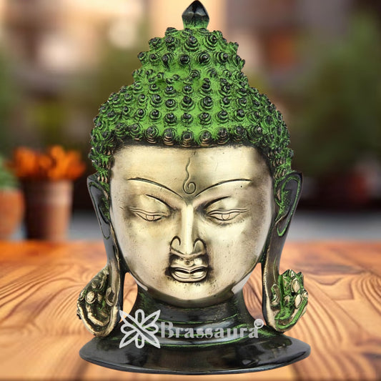 Brass Antique Buddha Weight 2 Kg & Height 8 Inch