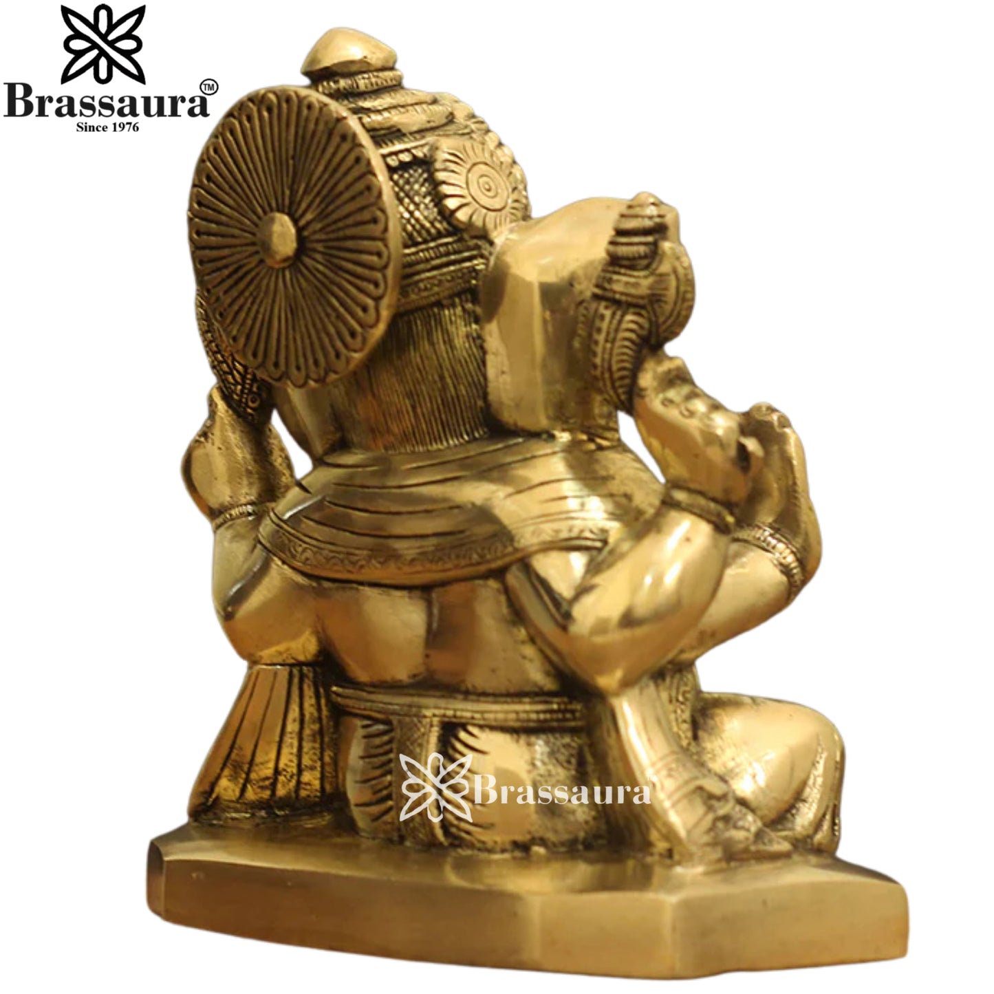 Brass Ganesha Statue Weight 3.8 Kg And Height 8 Inch