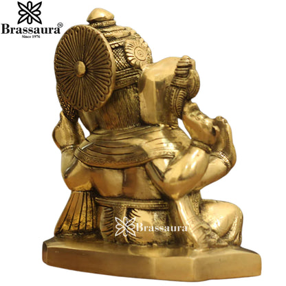 Brass Ganesha Statue Weight 3.8 Kg And Height 8 Inch