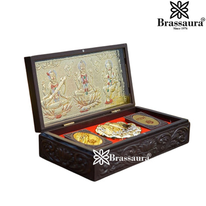 Brass Artistic Lakshmi Ganesh Weight 0.4 kg & Height 1.5 Inch
