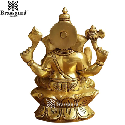 Brass Ganesha Statue Weight 2 Kg And Height 8 Inch