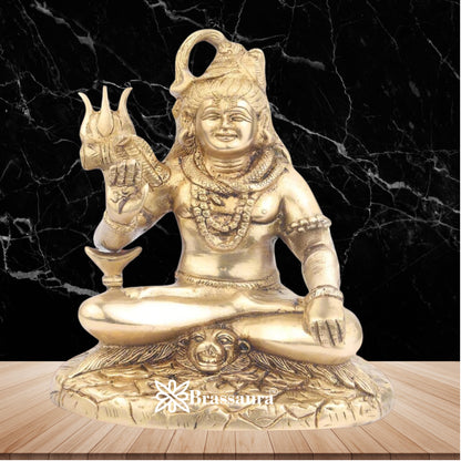 Brass Royal Golden Shiva Weight 1.8 Kg & Height 8 Inch