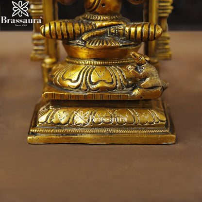 Brass Superfine Ring Ganesha Weight 2.7 Kg & Height 9.5 Inch