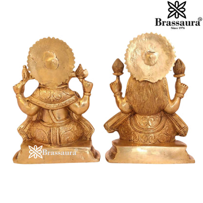 Brass Artistic Lakshmi Ganesh Weight 6 Kg & Height 8 Inch