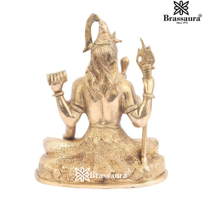 Brassaura™ Devotional Brass Lord Shiva Statue – Height 9 Inches & Weight 2.8 Kgs