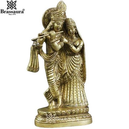 Brass Radha Krishna Weight 1.5 Kg And Height 8.5 Inch