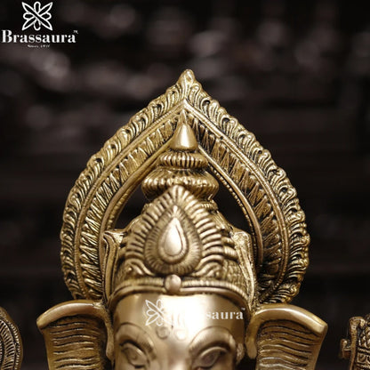 Brass Ganesha Weight 10.8 Kg & Height 15 Inch