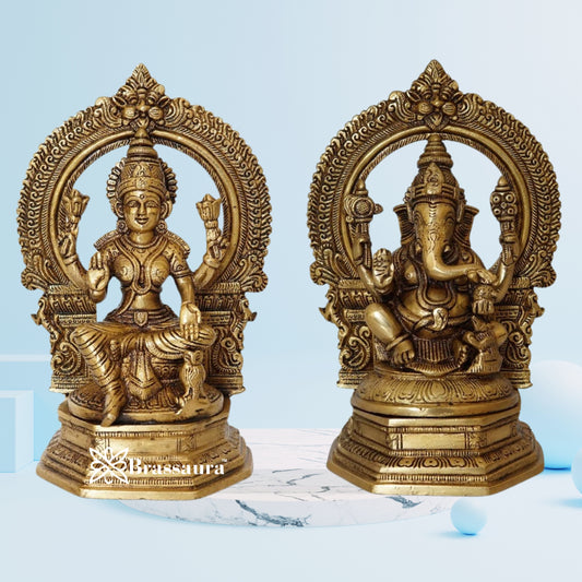 Brass Artistic Lakshmi Ganesh Weight 16 Kg & Height 15 Inch