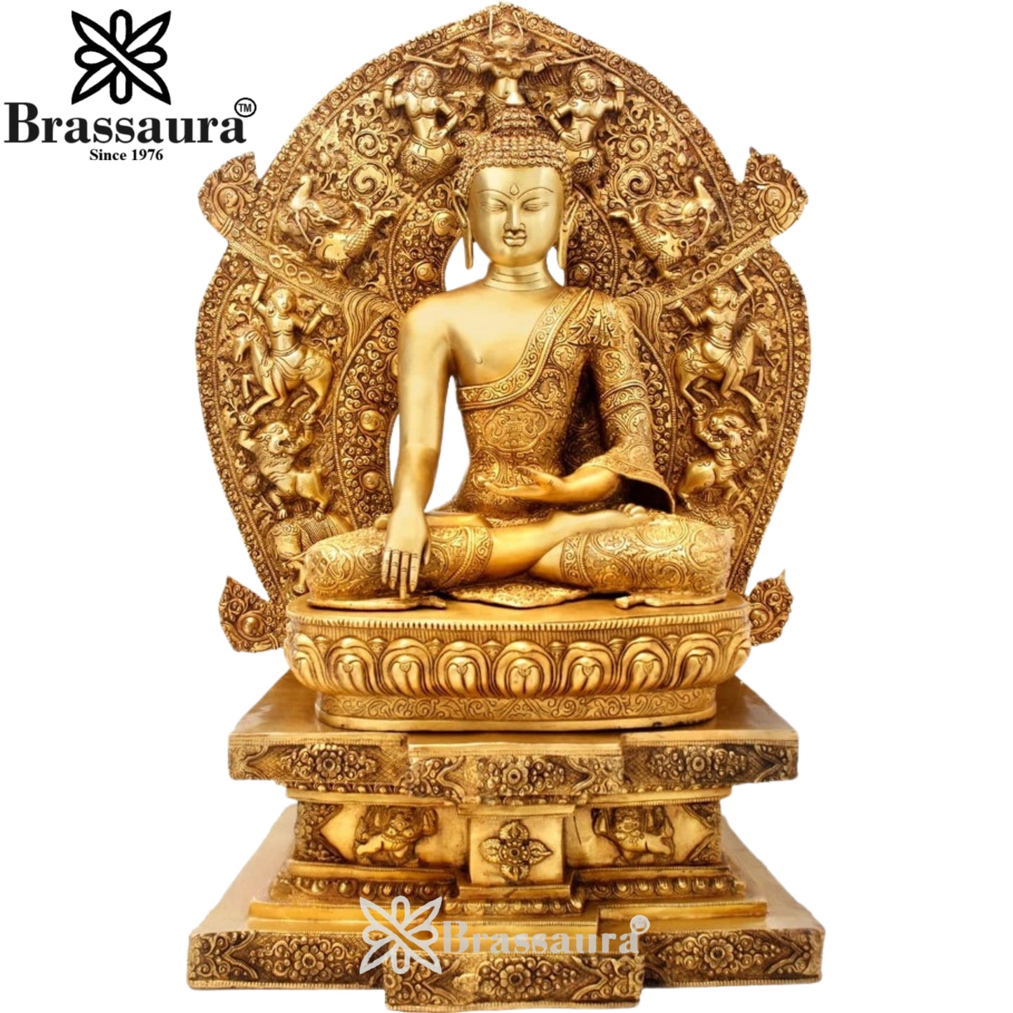 Brass Artistic Buddha Weight 70 kg & Height 34 Inch