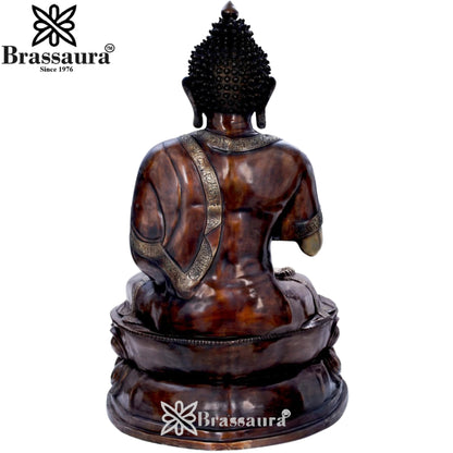 Brass Blessing Buddha Weight 91 kg & Height 48 Inch