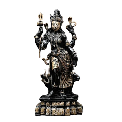 Brass Aardhnareshwar Statue Weight 9.66 Kg And Height 17.5 Inch