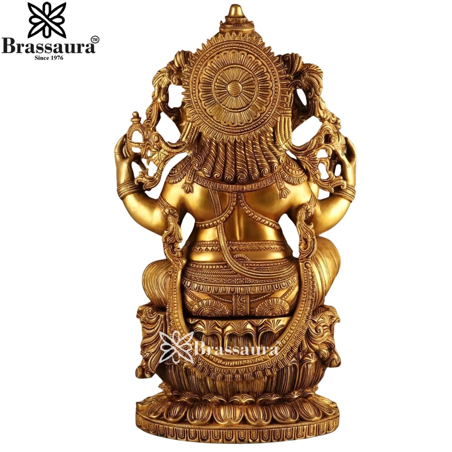 Brass Artistic Ganesha Statue Weight 34 Kg & Height 24 Inch