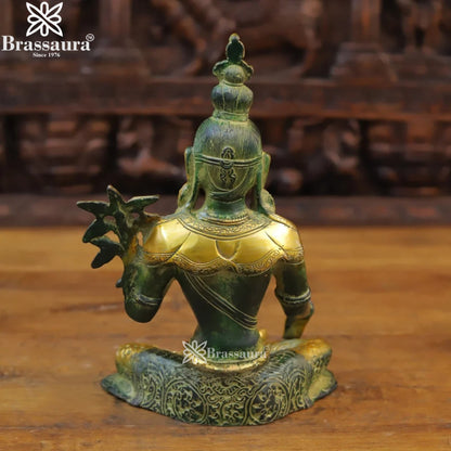 Brass Vintage Tara Statue Weight 2.8 Kg And Height 11 Inch