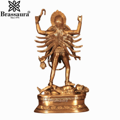 Brass Kali Ma Statue Weight 9.4 Kg And Height 18 Inch