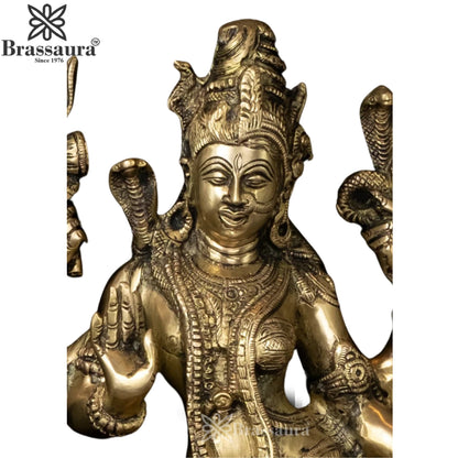 Brass Aardhnareshwar Statue Weight 9 Kg And Height 18.5 Inch