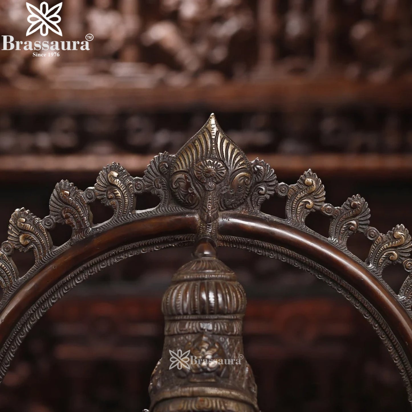 Brassaura™ Brass Laxmi Idol – Height 26.5 Inches & Weight 32.69 Kgs | Hindu Goddess Sculpture
