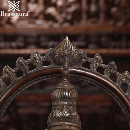 Brassaura™ Brass Laxmi Idol – Height 26.5 Inches & Weight 32.69 Kgs | Hindu Goddess Sculpture